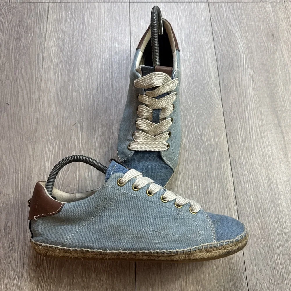 Coach Cate Espadrilles Women's 9 B Denim Two Tone Blue Summer Casual Sneakers